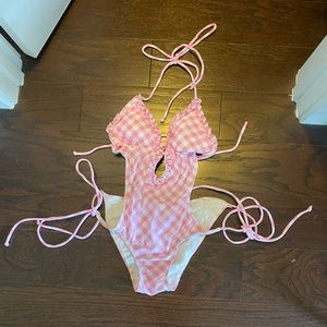 Jessica Simpson one-piece cutout swimsuit